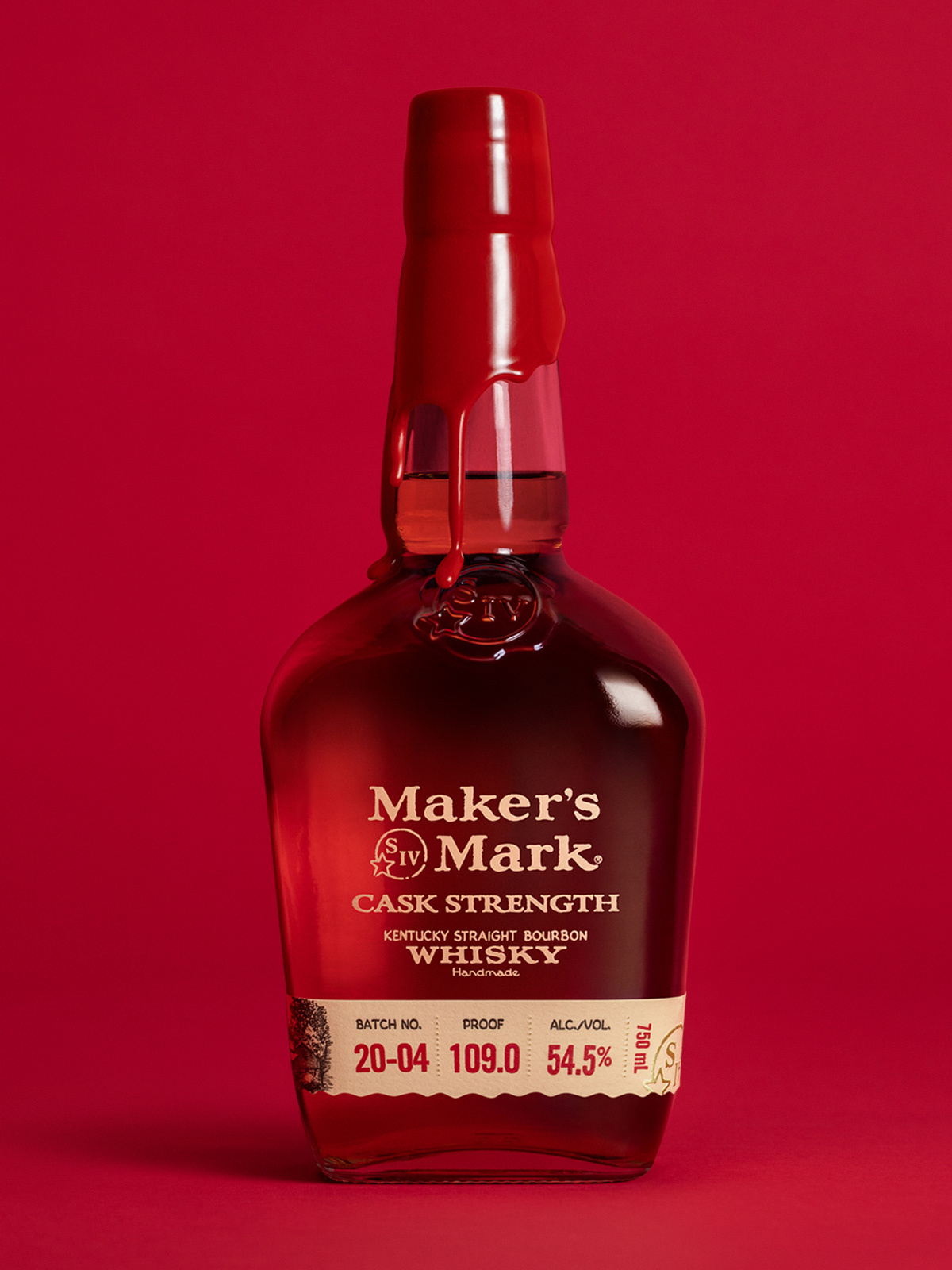 Maker's Mark Cask Strength Red Background